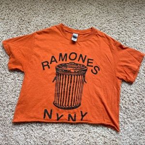 Ramones cropped band tee